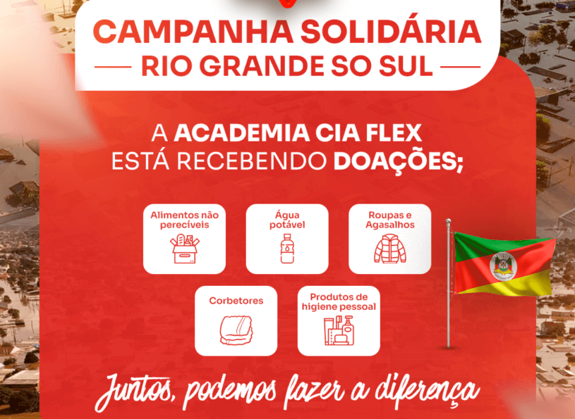 Cia Flex se une à corrente de solidariedade para ajudar o RS!